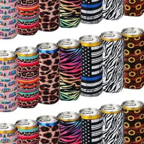 5 pack Slim Can Koozie Select Pattern - Picture 5 of 6